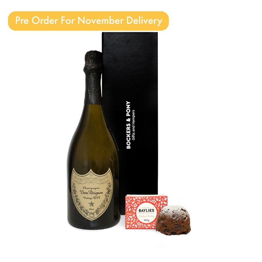 Dom Perignon with Christmas Pudding