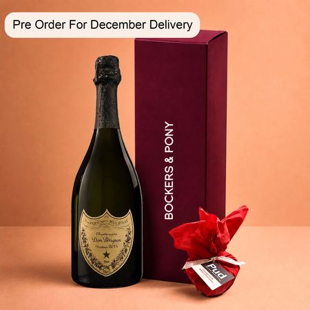 Dom Perignon with Christmas Pudding