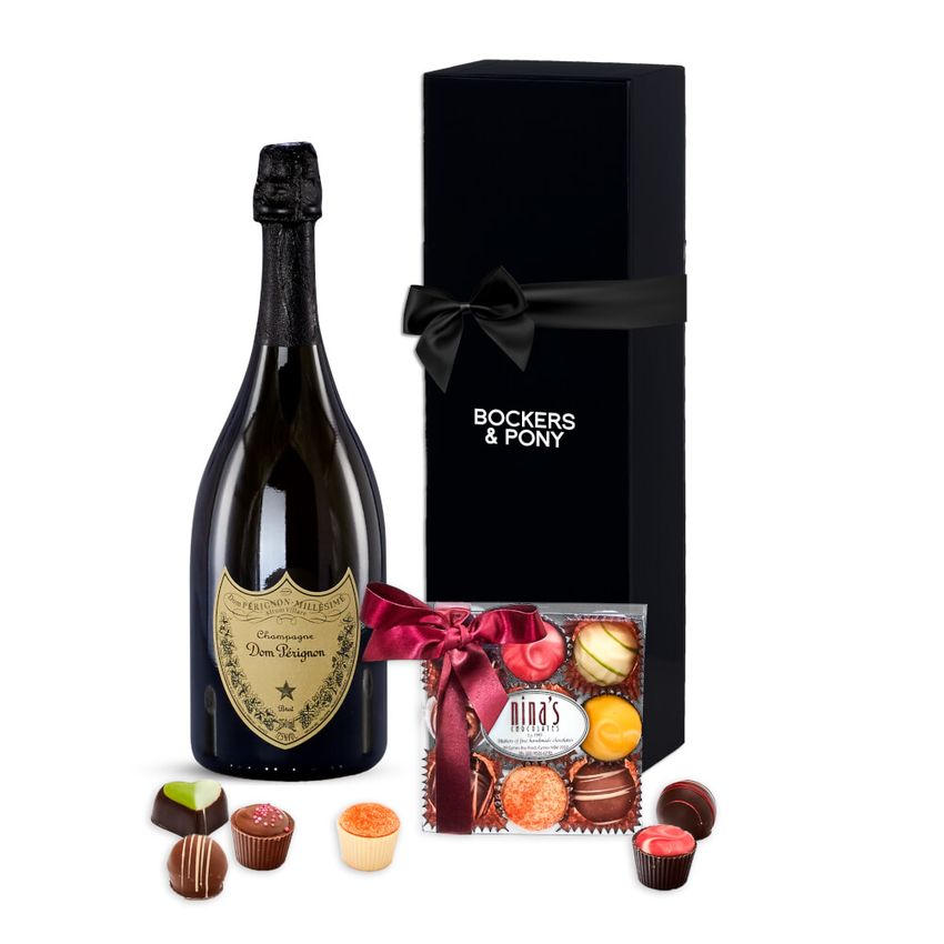 Dom Perignon with Nina's Belgian Chocolates