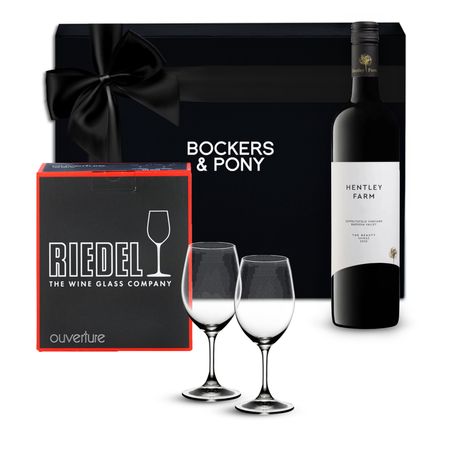 Riedel Glasses with The Beauty Shiraz