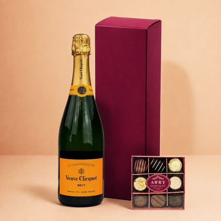 Veuve with Aury Chocolates