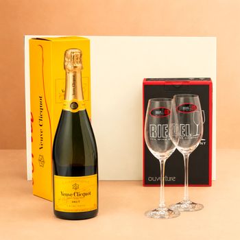 Riedel Glasses with Veuve Clicquot